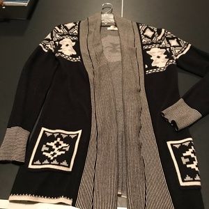 Womens black/white cardigan, Size M,  byYes Lola,